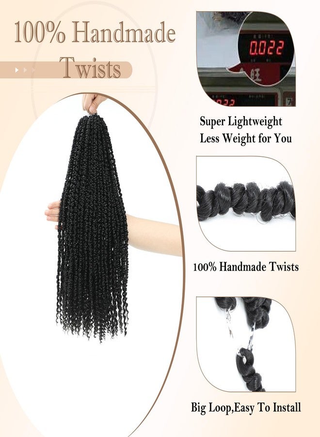 BEFUNNY Passion Twist Crochet Hair,18 Inch 6 Packs Pretwisted Passion Twist Hair, Soft Pre Looped And Pre twist Crochet Hair For Women,Prelooped Black Curly Bohemian Crochet Braids(18",6packs,1B#) - Image 5